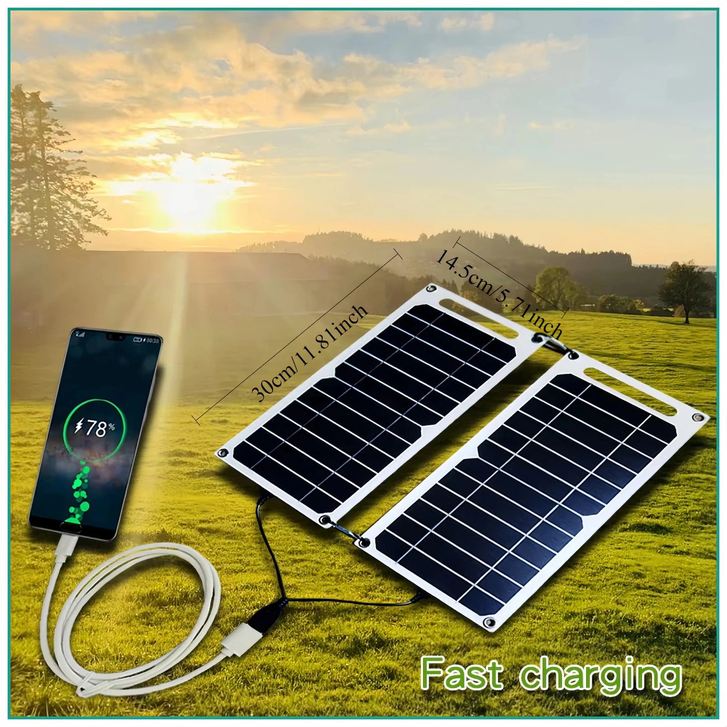 SolarCharge™ 35W – Waterproof Portable Solar Panel for Hiking & Camping - HomeDashy