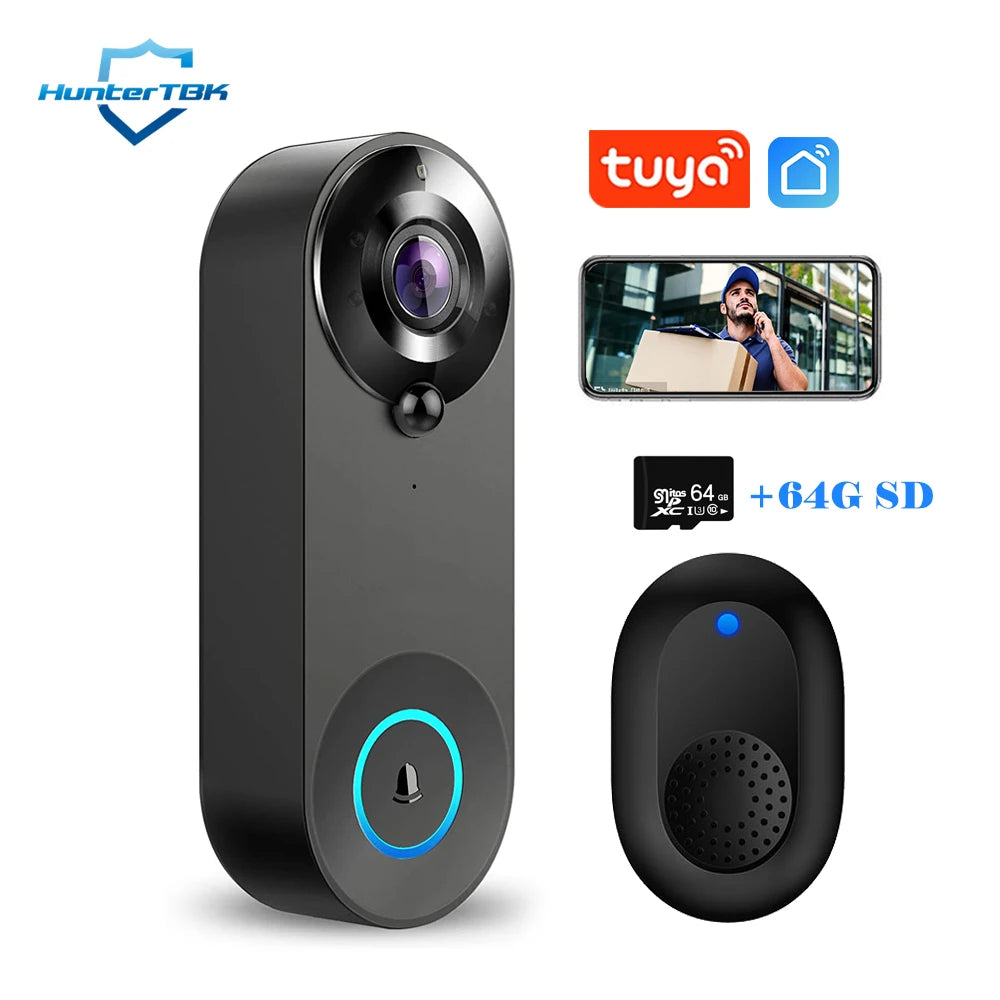 SmartGuard™ 1080P Wireless Video Doorbell – WiFi, Motion Detection & Night Vision for Enhanced Security - HomeDashy