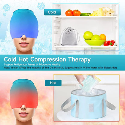 FormFit™ Gel Ice Headache Relief Cap – Cold Compress Therapy for Migraines & Stress - HomeDashy