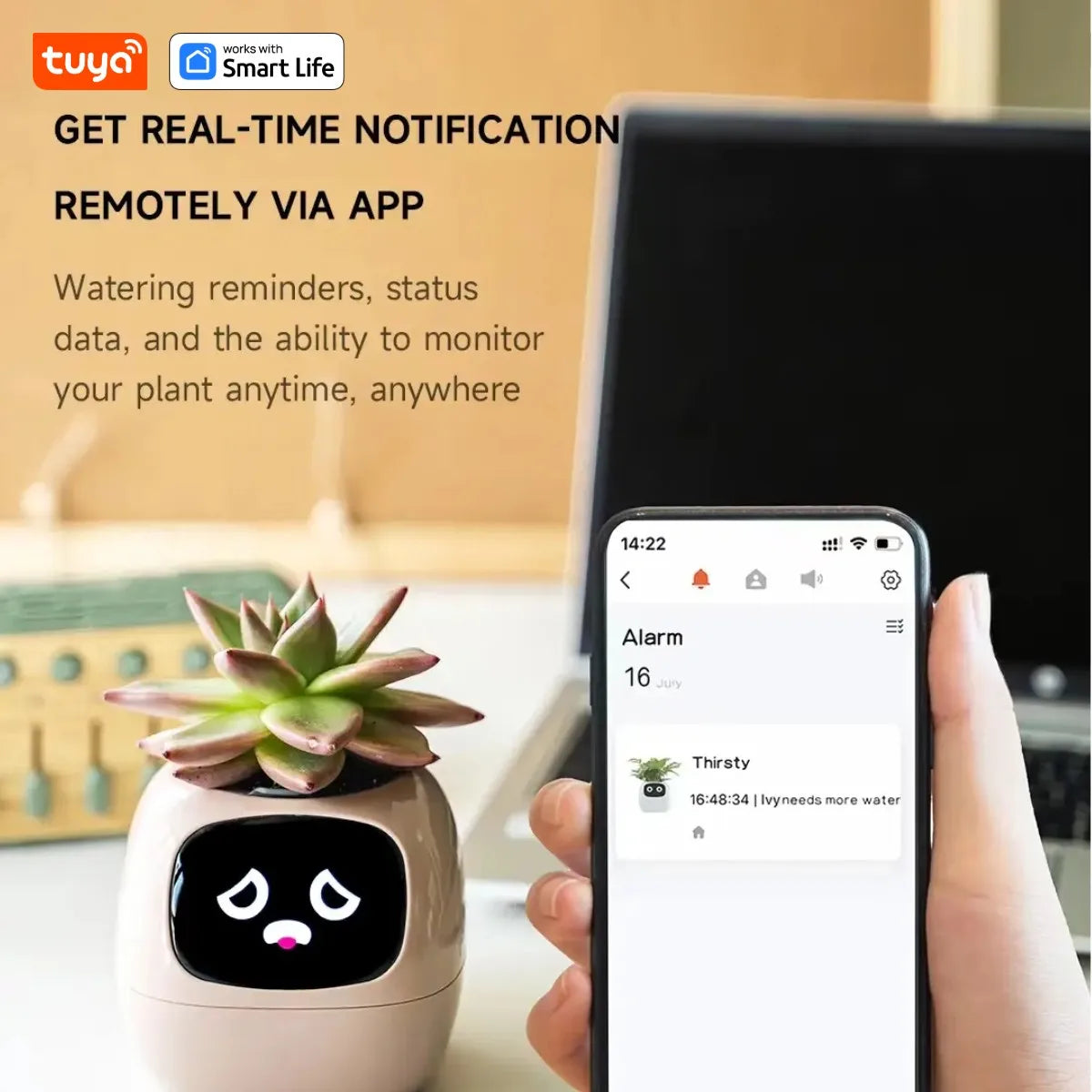 Tuya Ivy™ Smart Planter – AI-Powered Care with 49+ Expressions & 7 Smart Sensors - HomeDashy