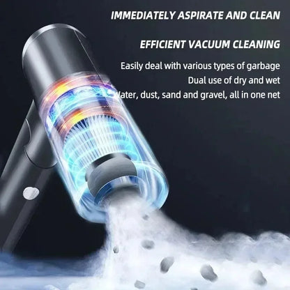 Portable Wireless Car Vacuum Cleaner – 120W Ultra Suction, Dual Use for Home & Car - HomeDashy