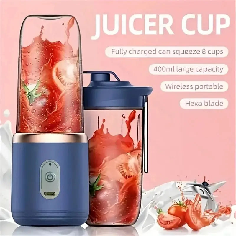 TurboBlend™ 6-Blade Portable Electric Blender – Fresh Juice & Smoothies - HomeDashy