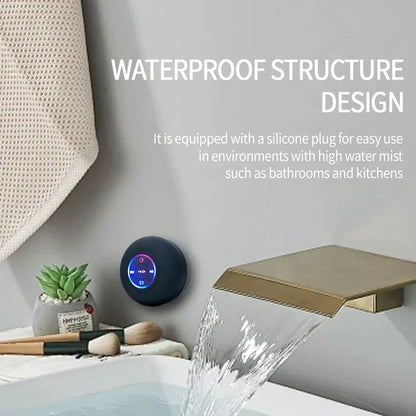 AquaBeat – Portable Wireless Bluetooth Speaker with LED & Suction Cup - HomeDashy