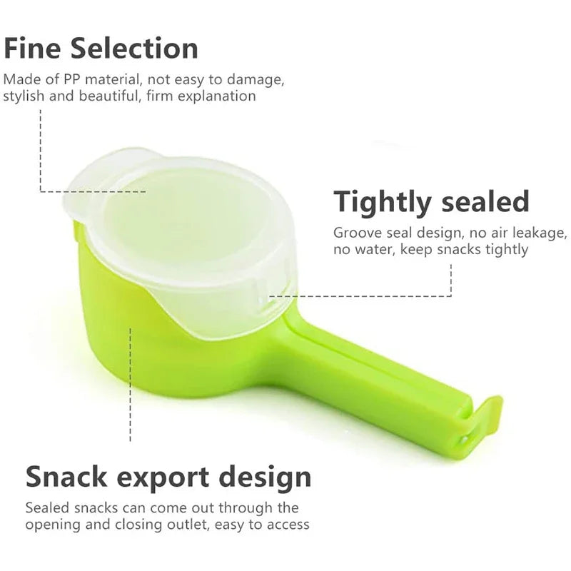 FreshSeal 5PCS – Food Storage Clips with Pour Spouts for Snacks & Candy - HomeDashy