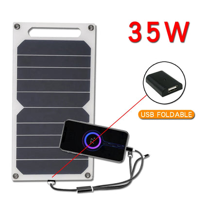 SolarCharge™ 35W – Waterproof Portable Solar Panel for Hiking & Camping - HomeDashy