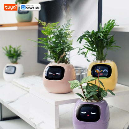 Tuya Ivy™ Smart Planter – AI-Powered Care with 49+ Expressions & 7 Smart Sensors - HomeDashy