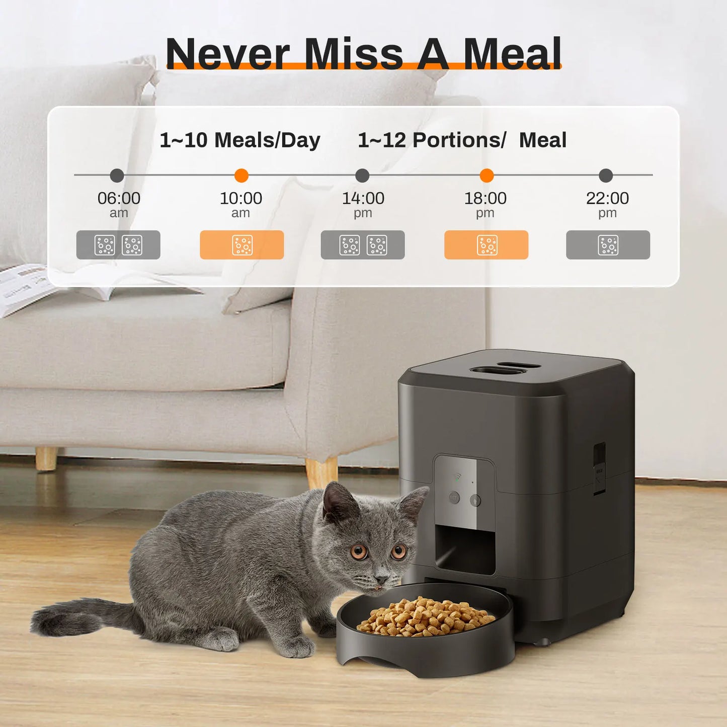 SmartPet™ Feeder – Automatic Timed Dispenser & Slow Feeding Bowl for Cats & Dogs - HomeDashy