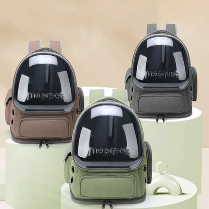 SmartPet™ Transparent Travel Backpack – Breathable Carrier for Cats & Small Dogs - HomeDashy