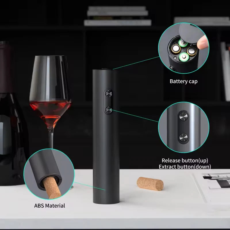 WineMaster™ Electric Opener & Pourer Set – Multifunctional Gift Set with Stopper & Pourer for Insta-Style - HomeDashy