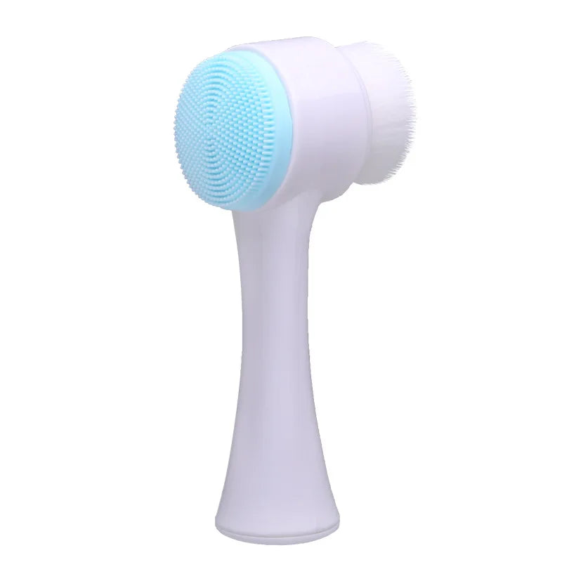 3DGlow™ Double-Sided Silicone Facial Cleansing Brush – Gentle Exfoliation & Deep Clean - HomeDashy