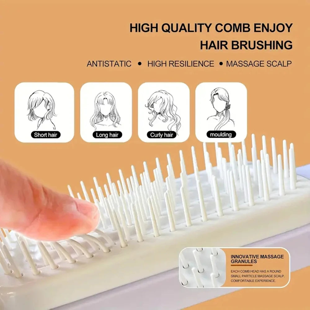 MagicGlide™ Rotating Self-Cleaning Hair Brush - HomeDashy