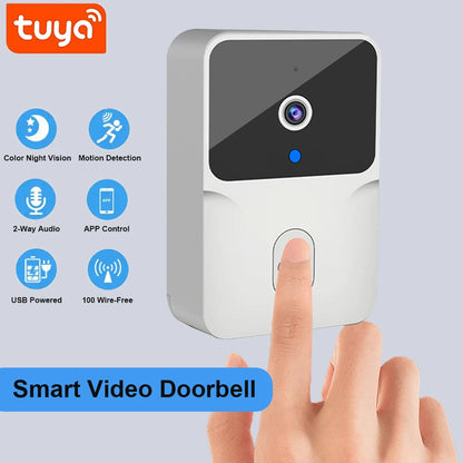 TuyaGuard™ Smart WiFi Video Doorbell 480P – HD Wireless Camera & IR Alarm for Home Security - HomeDashy