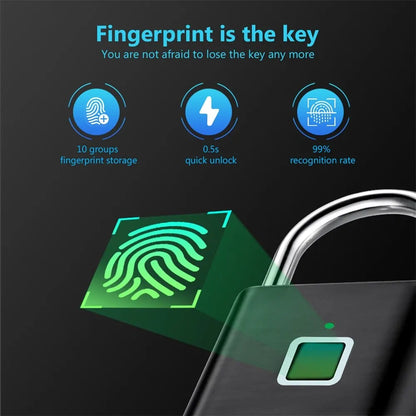 KERUI SecureLock™ – Keyless Fingerprint Smart Padlock | USB Rechargeable & Waterproof - HomeDashy