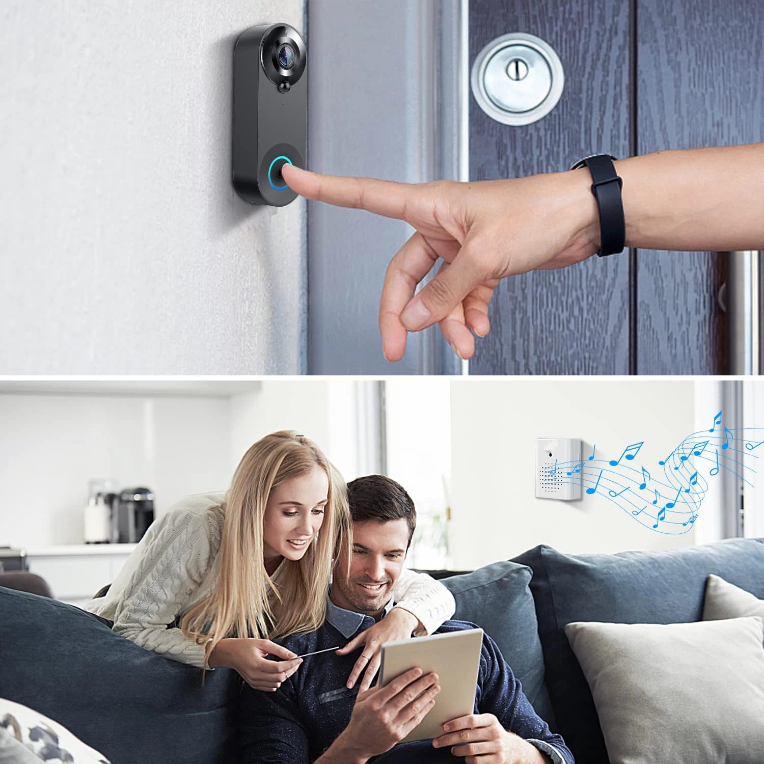 SmartGuard™ 1080P Wireless Video Doorbell – WiFi, Motion Detection & Night Vision for Enhanced Security - HomeDashy