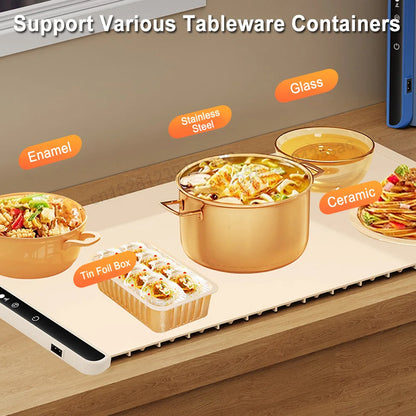 HeatMate™ Smart Warming Tray – Portable & Foldable Food Warmer with 3 Temp Settings - HomeDashy